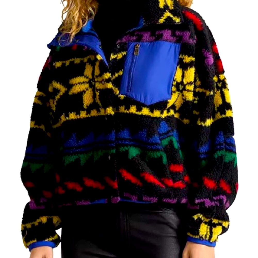 Polo by Ralph Lauren Multicolor Fuzzy Zip Jacket - Blue Pocket